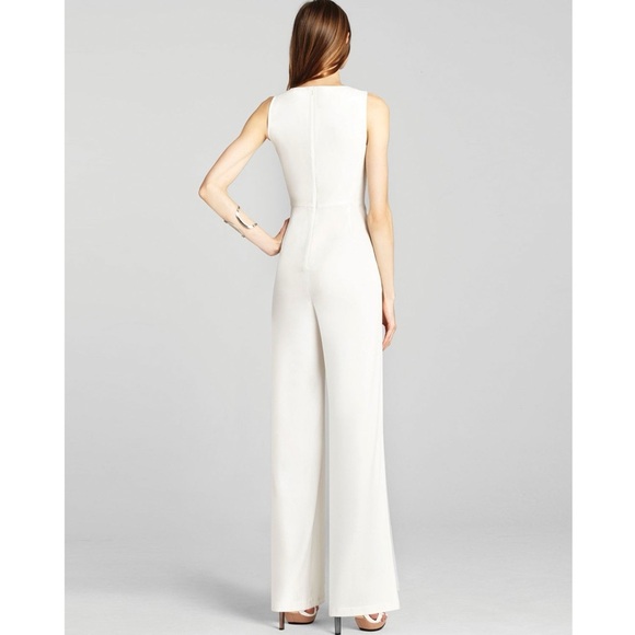 BCBG off white crepe Helena sleeveless jumpsuit - size 2 NWT - Picture 3 of 3